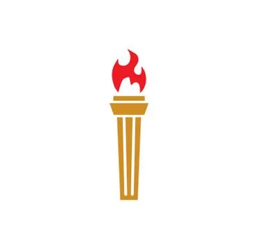 Torch icon on background for graphic and web design. Simple illustration Illustrazione stock