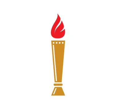 Torch icon on background for graphic and web design. Simple illustration Stock Illustration