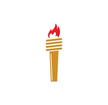 Torch icon on background for graphic and web design. Simple illustration Stock Illustration