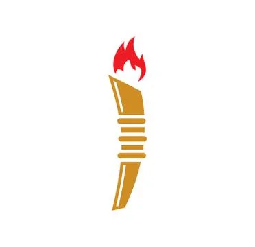 Torch icon on background for graphic and web design. Simple illustration Illustrazione stock