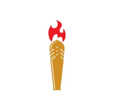 Torch icon on background for graphic and web design. Simple illustration Stock Illustration