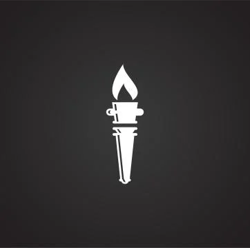 Torch icon on background for graphic and web design. Simple illustration Иллюстрация