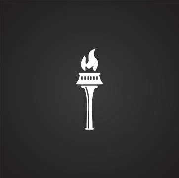 Torch icon on background for graphic and web design. Simple illustration Stock-Illustration