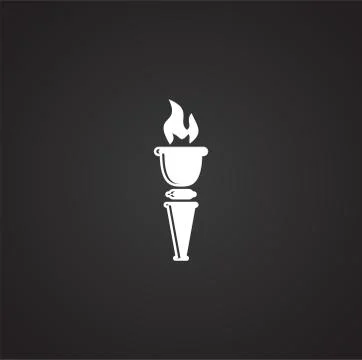 Torch icon on background for graphic and web design. Simple illustration Stock Illustration