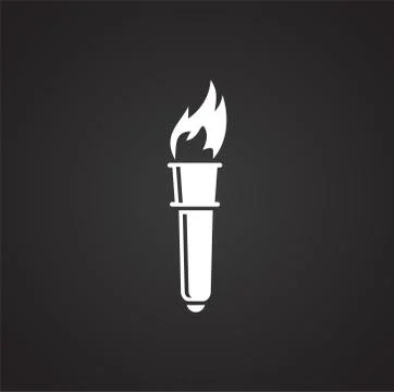 Torch icon on background for graphic and web design. Simple illustration Stock Illustration
