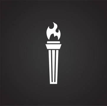 Torch icon on background for graphic and web design. Simple illustration Stock Illustration