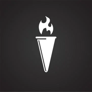 Torch icon on background for graphic and web design. Simple illustration Stock-Illustration