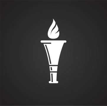 Torch icon on background for graphic and web design. Simple illustration 스톡 일러스트