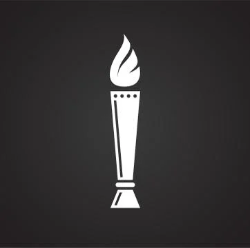 Torch icon on background for graphic and web design. Simple illustration Stock Illustration
