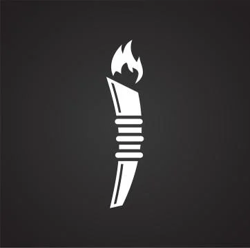 Torch icon on background for graphic and web design. Simple illustration Illustrazione stock