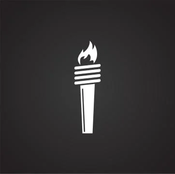 Torch icon on background for graphic and web design. Simple illustration Stock-Illustration