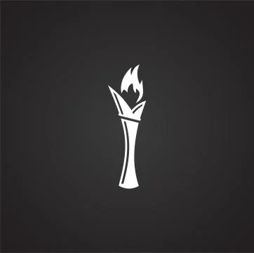 Torch icon on background for graphic and web design. Simple illustration Stock Illustration