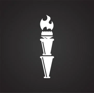 Torch icon on background for graphic and web design. Simple illustration イラスト素材