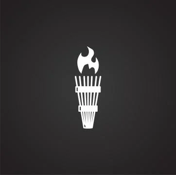Torch icon on background for graphic and web design. Simple illustration イラスト素材
