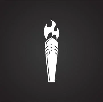 Torch icon on background for graphic and web design. Simple illustration 스톡 일러스트
