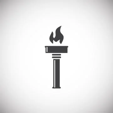 Torch icon on background for graphic and web design. Simple illustration Stock Illustration