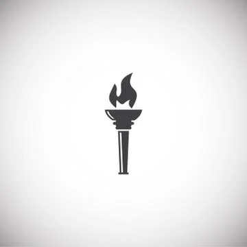 Torch icon on background for graphic and web design. Simple illustration Illustrazione stock