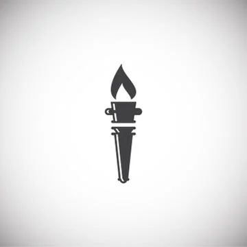 Torch icon on background for graphic and web design. Simple illustration Stock Illustration