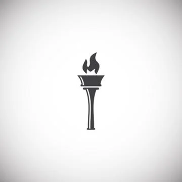 Torch icon on background for graphic and web design. Simple illustration Stock Illustration