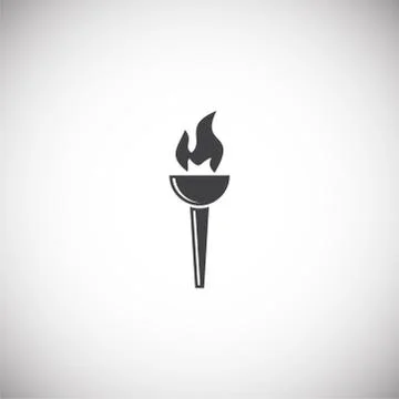 Torch icon on background for graphic and web design. Simple illustration イラスト素材