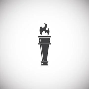 Torch icon on background for graphic and web design. Simple illustration Иллюстрация