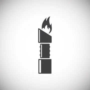 Torch icon on background for graphic and web design. Simple illustration Stock Illustration