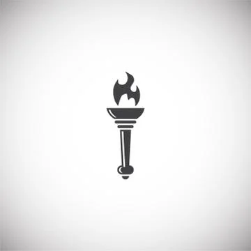 Torch icon on background for graphic and web design. Simple illustration Stock-Illustration