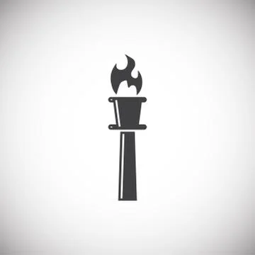 Torch icon on background for graphic and web design. Simple illustration Illustrazione stock