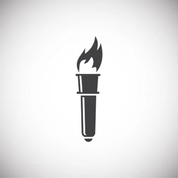 Torch icon on background for graphic and web design. Simple illustration Ilustração Stock