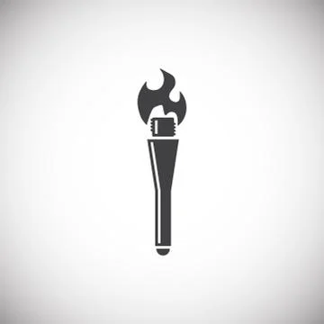 Torch icon on background for graphic and web design. Simple illustration 스톡 일러스트