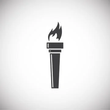 Torch icon on background for graphic and web design. Simple illustration 스톡 일러스트