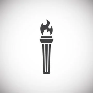 Torch icon on background for graphic and web design. Simple illustration 스톡 일러스트