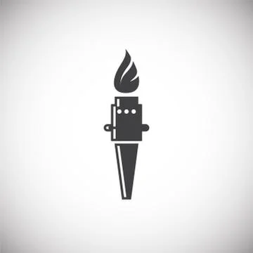 Torch icon on background for graphic and web design. Simple illustration Stock Illustration