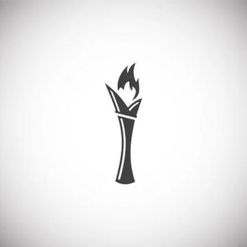Torch icon on background for graphic and web design. Simple illustration Stock-Illustration