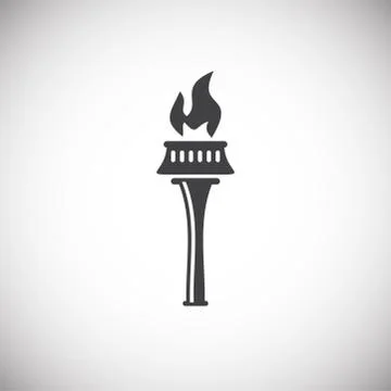 Torch icon on background for graphic and web design. Simple illustration Illustrazione stock