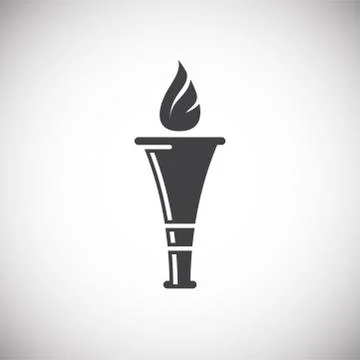 Torch icon on background for graphic and web design. Simple illustration Illustrazione stock