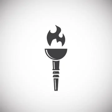Torch icon on background for graphic and web design. Simple illustration Stock Illustration