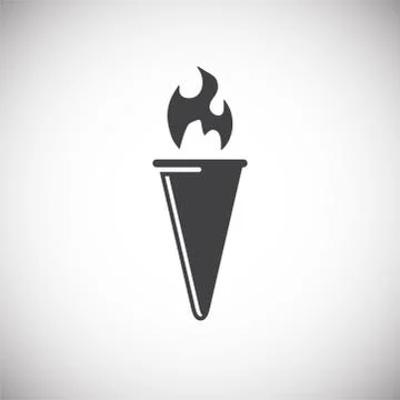 Torch icon on background for graphic and web design. Simple illustration 스톡 일러스트