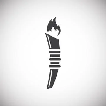 Torch icon on background for graphic and web design. Simple illustration Stock Illustration