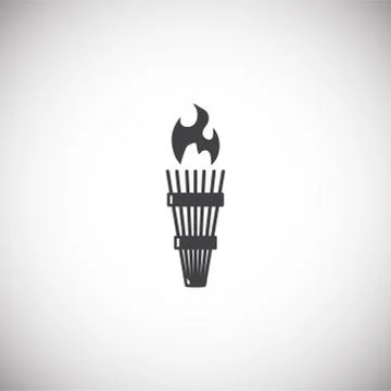 Torch icon on background for graphic and web design. Simple illustration 스톡 일러스트