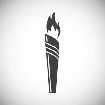 Torch icon on background for graphic and web design. Simple illustration Illustrazione stock