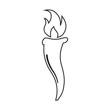 Torch icon design Stock Illustration