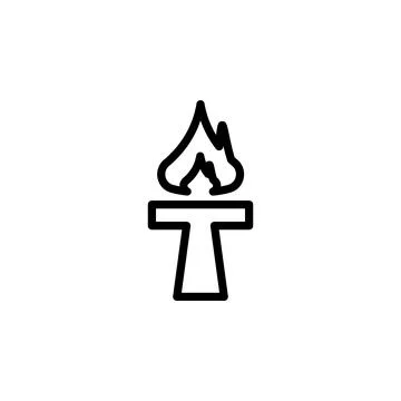 Torch icon. Element of minimalistic icons for mobile concept and web apps. Thin Stock Illustration