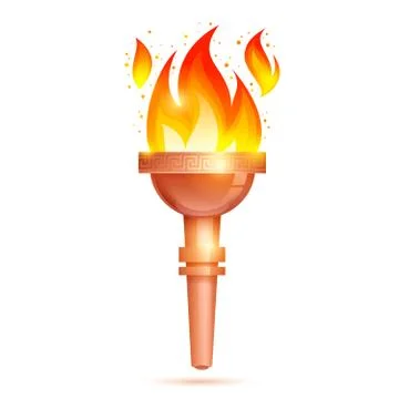 Torch Icon Isolated Stock Illustration