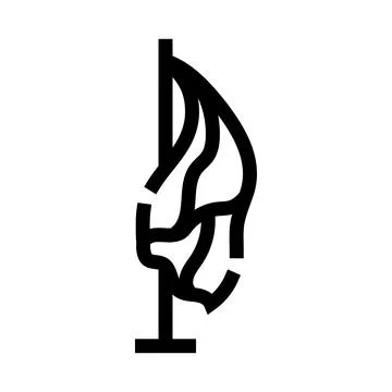 Torch icon symbolizing light, energy, and burning flame Stock Illustration