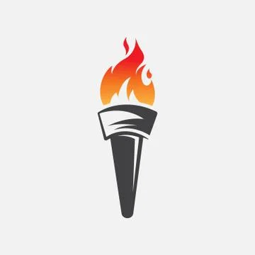 Torch icon vector Illustrazione stock