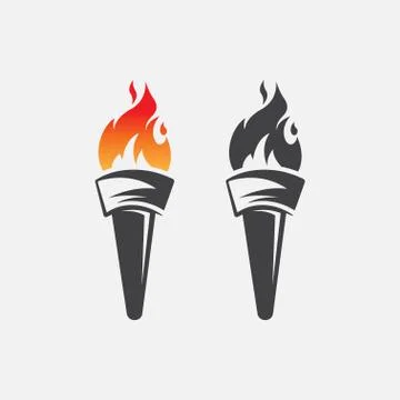 Torch icon vector Stock Illustration