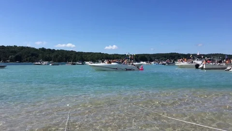 Torch Lake Timelapse Stock Footage 129053927