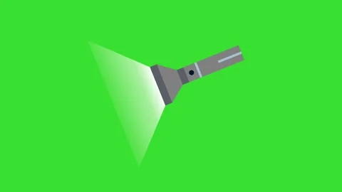 Torch Light Flashing Effect Green Screen Animation (Chroma key) 4K Video stock 314757360