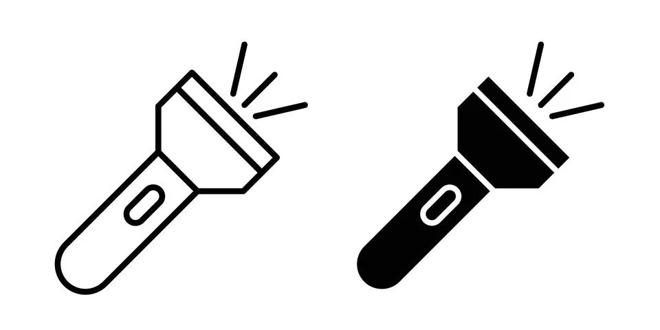 Torch light icon concept. best for web design Stock Illustration